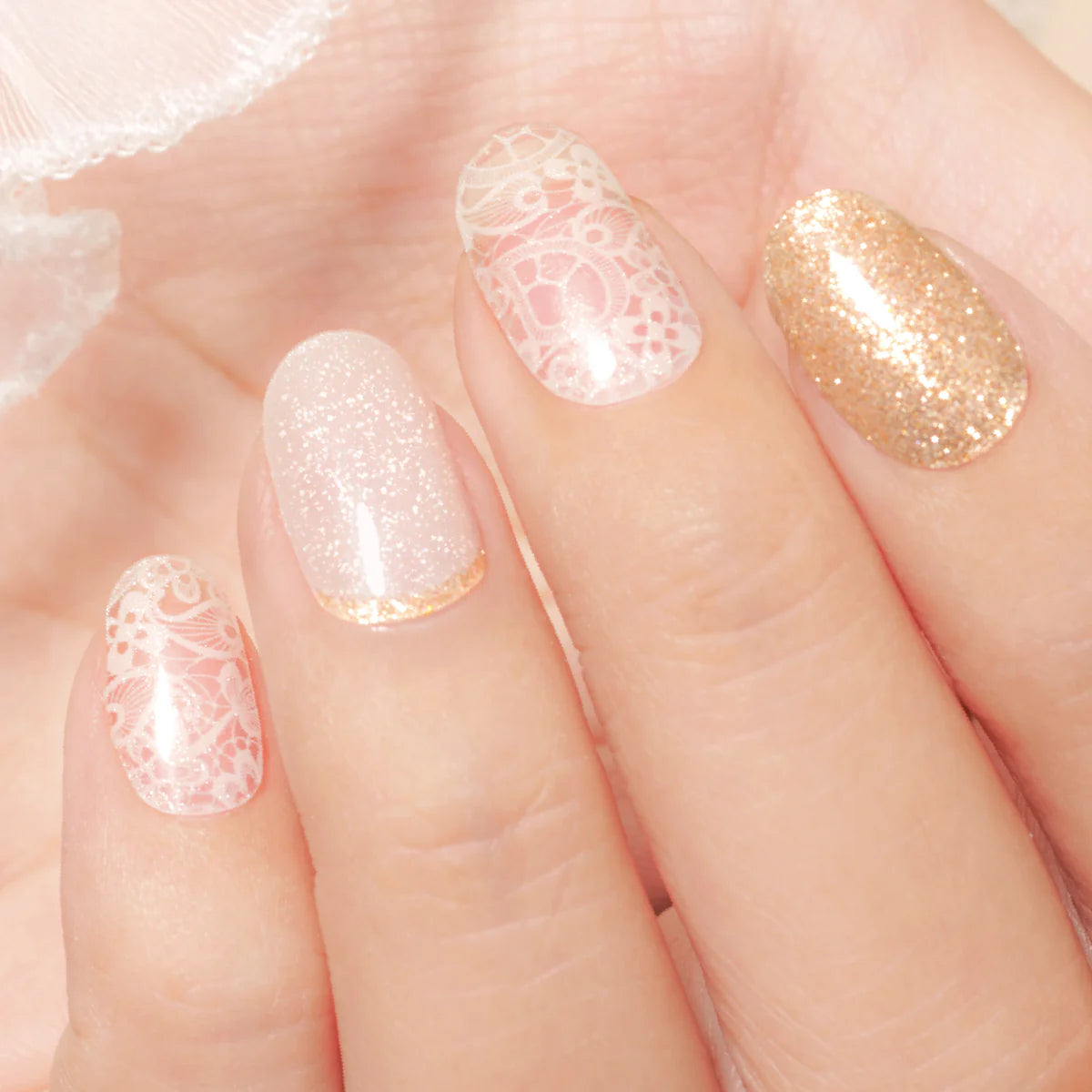 Gel Me1 Japan|13. Bouquet Blanche|指甲貼|Semi Cured Gel