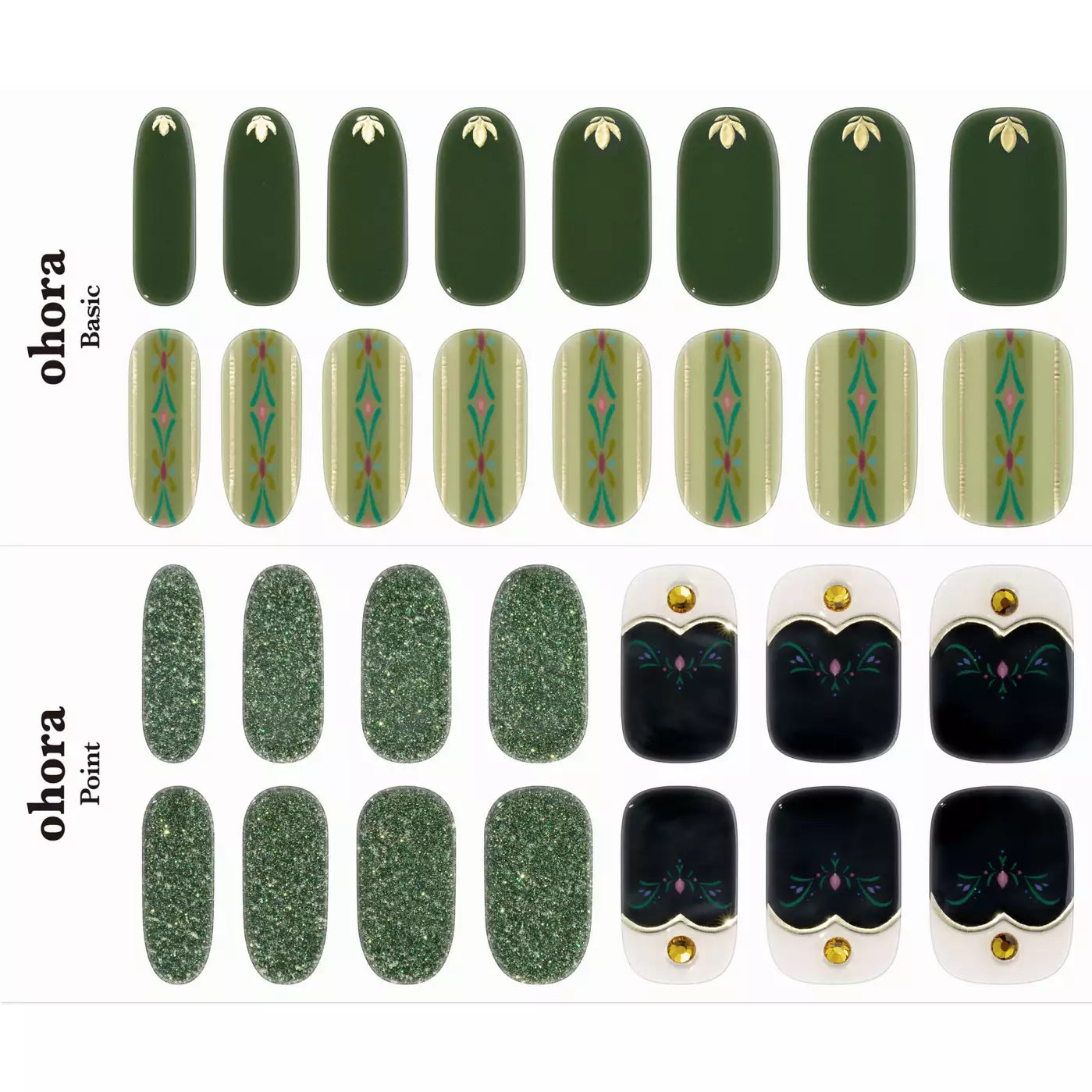 Ohora Disney | Anna Nail Stickers|NP-045-JC | 指甲貼 | Semi Cured Gel