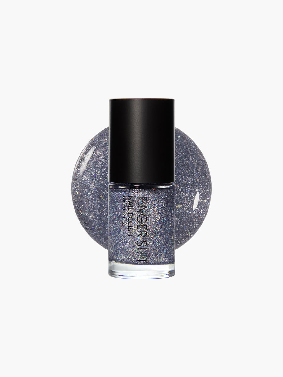 Finger Suit | Bluebell | 指甲油 | Glitter Nail Polish|派對鏡球藍指甲油 | 銀藍閃片