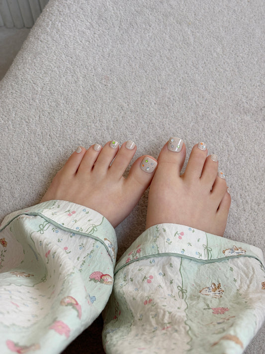 Finger Suit Cereal Pedi | 穿戴甲(腳甲)| Press On Pedicure