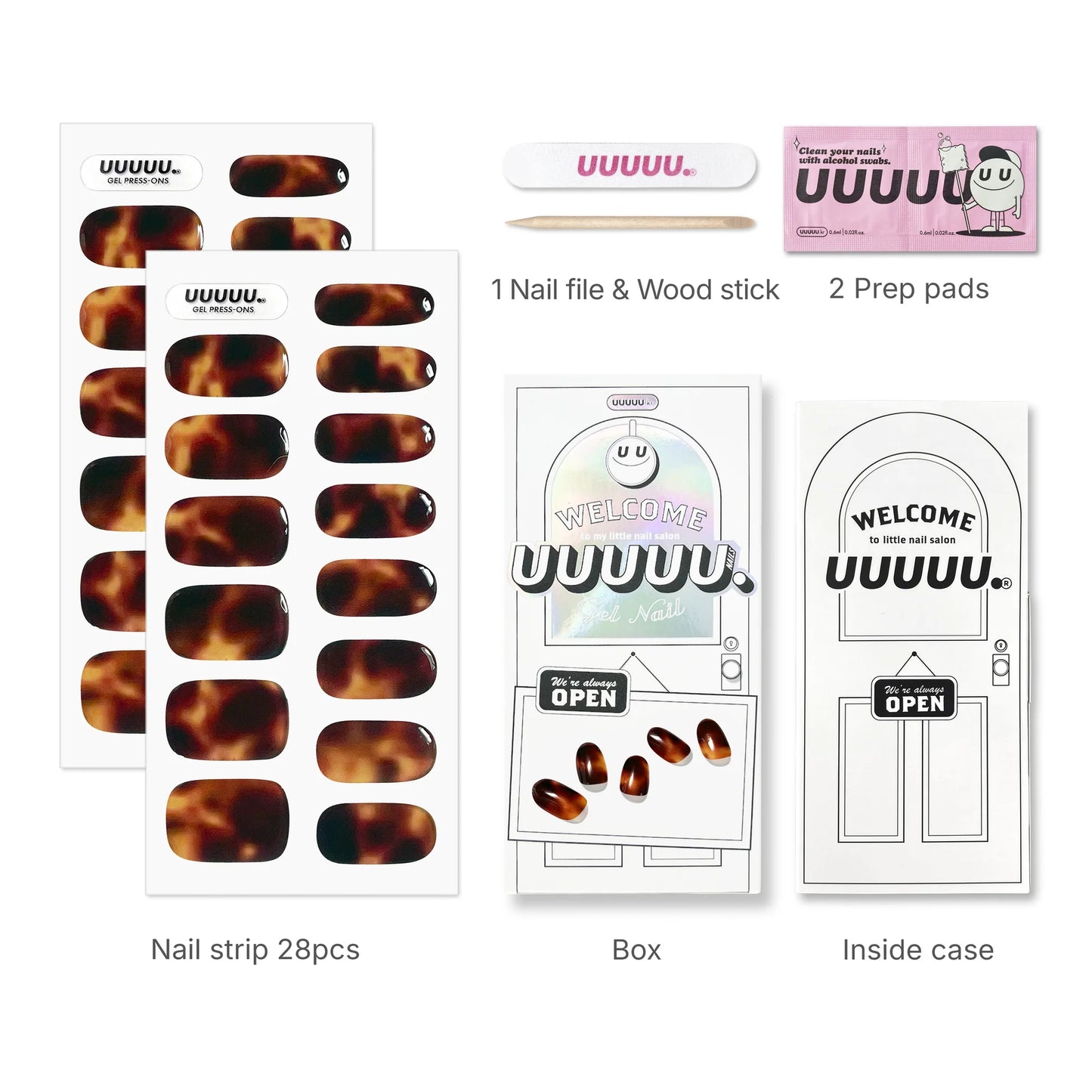 Semi Cured Gel Nail Strips Kit