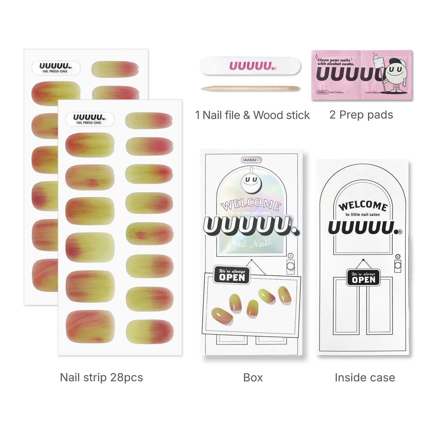 Nail stickers that harden with UV light