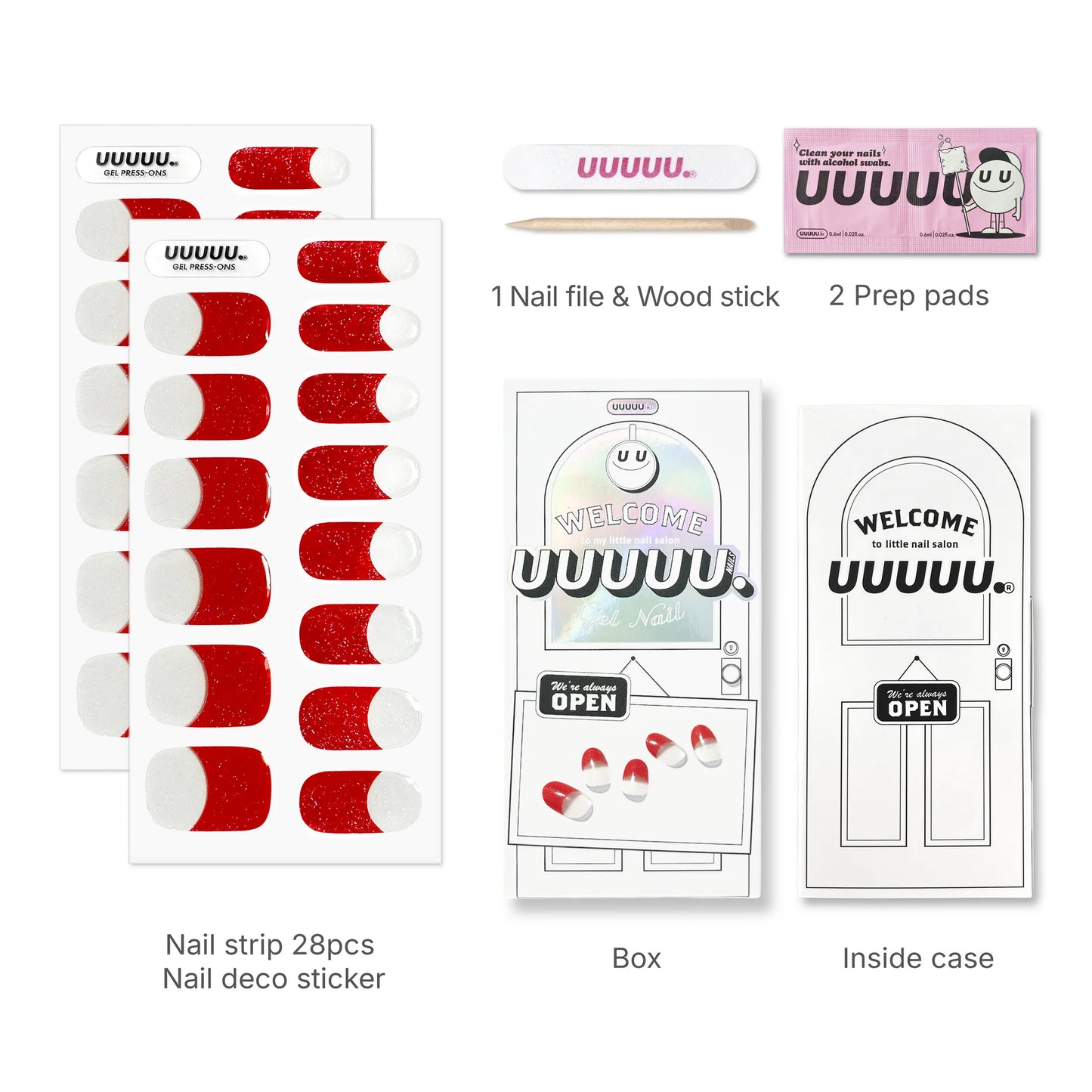 Gel Nail Stickers with UV light