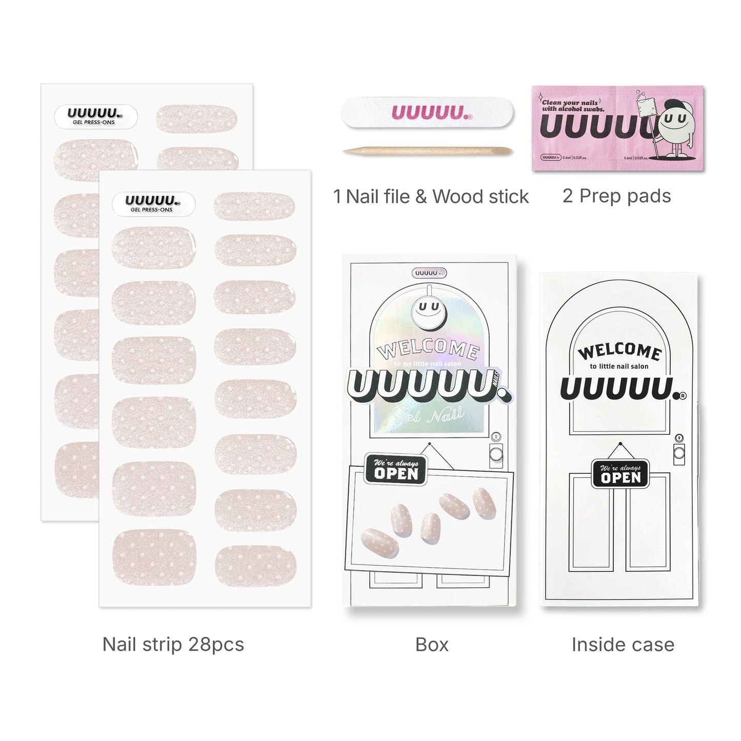 Semi Cured Gel Nail Strips Kit