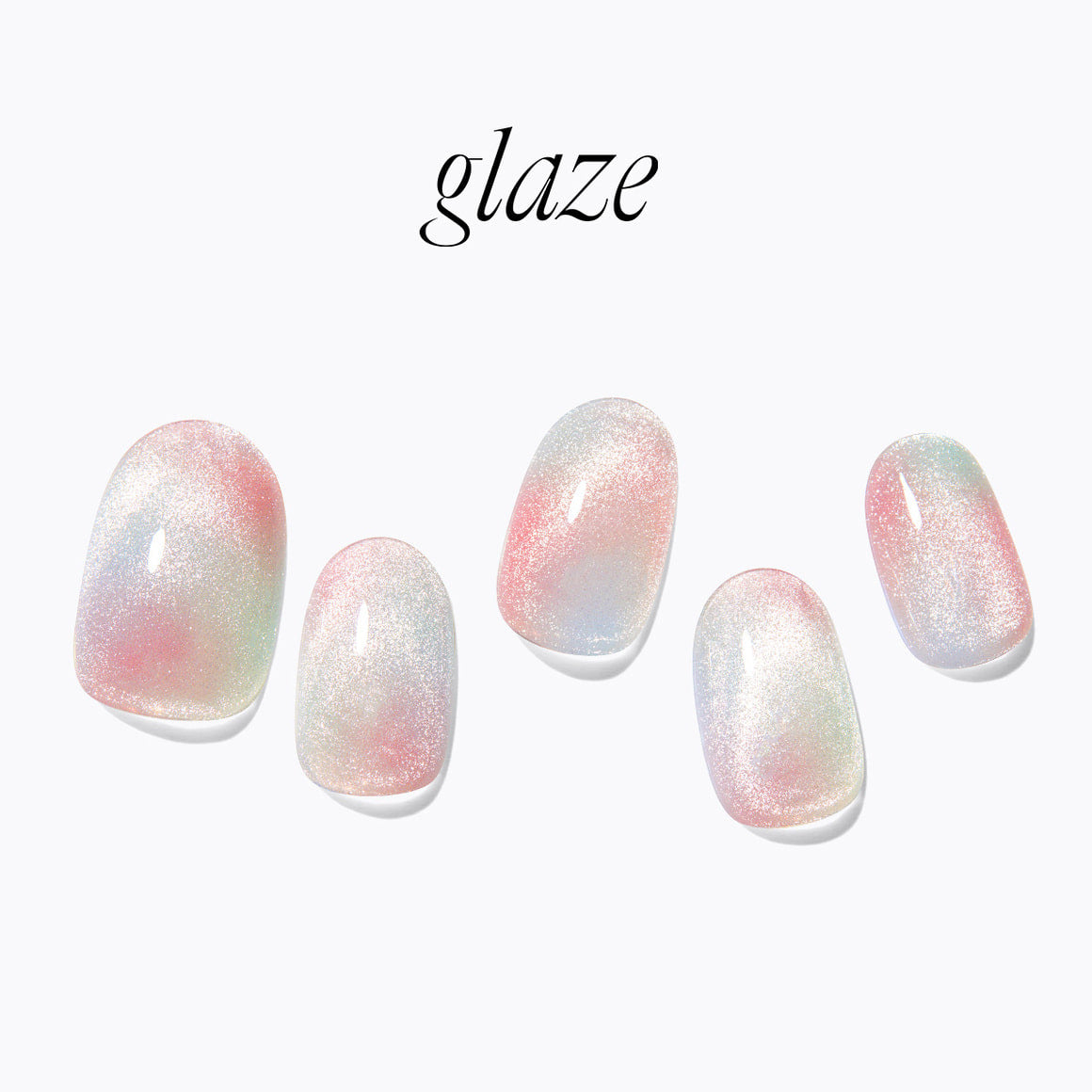 Dashing Diva Glaze|Glint Ombre|指甲貼|Semi Cured Gel | 彩虹貓眼指甲貼