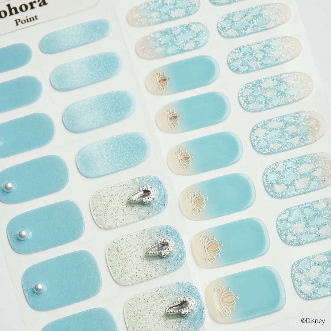 Ohora Japan Disney|N Cinderella's Sparkle | 灰姑娘指甲貼|玻璃鞋|指甲貼|Semi Cured Gel