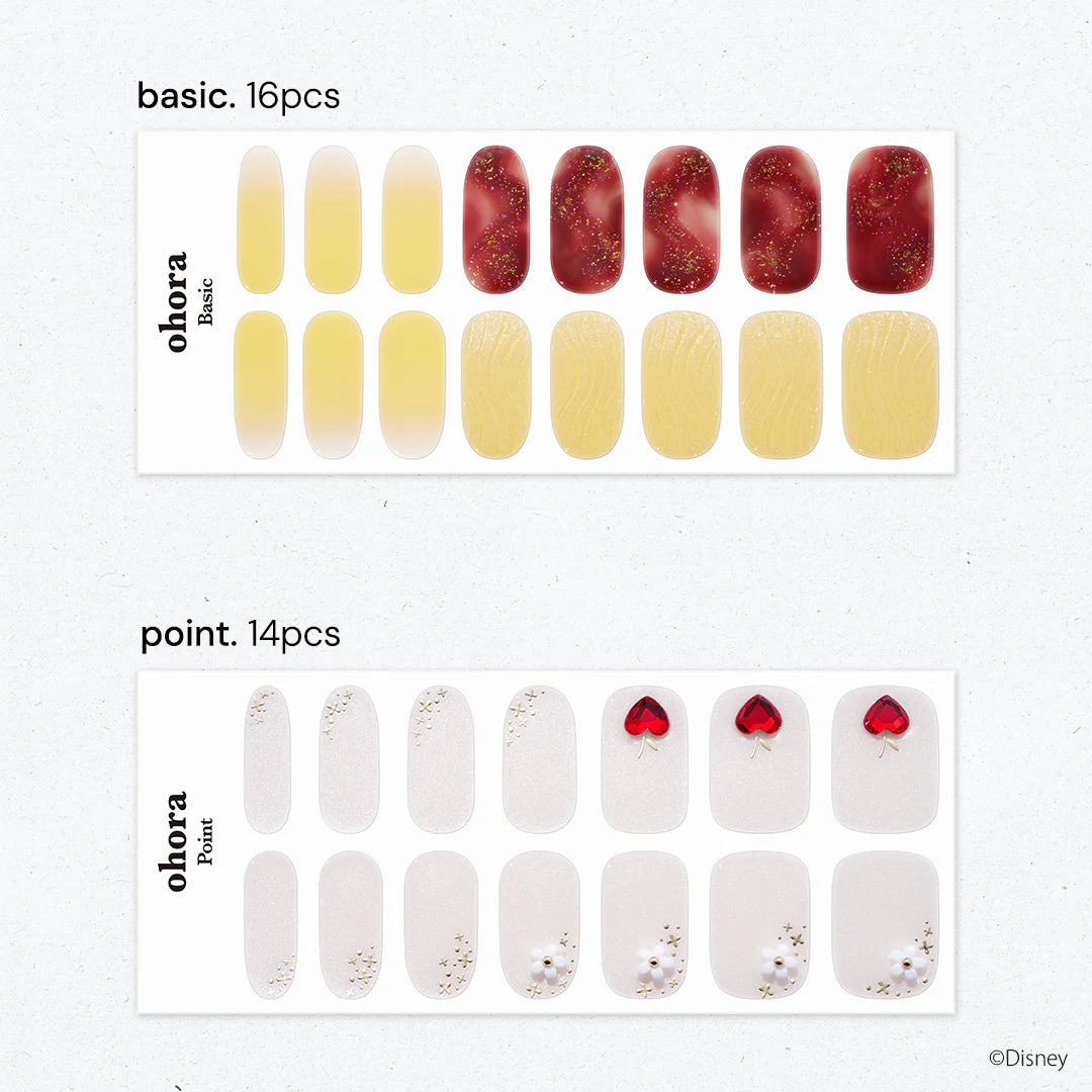 Ohora Japan Disney|N Snow White's Apple | 白雪公主指甲貼|指甲貼|Semi Cured Gel
