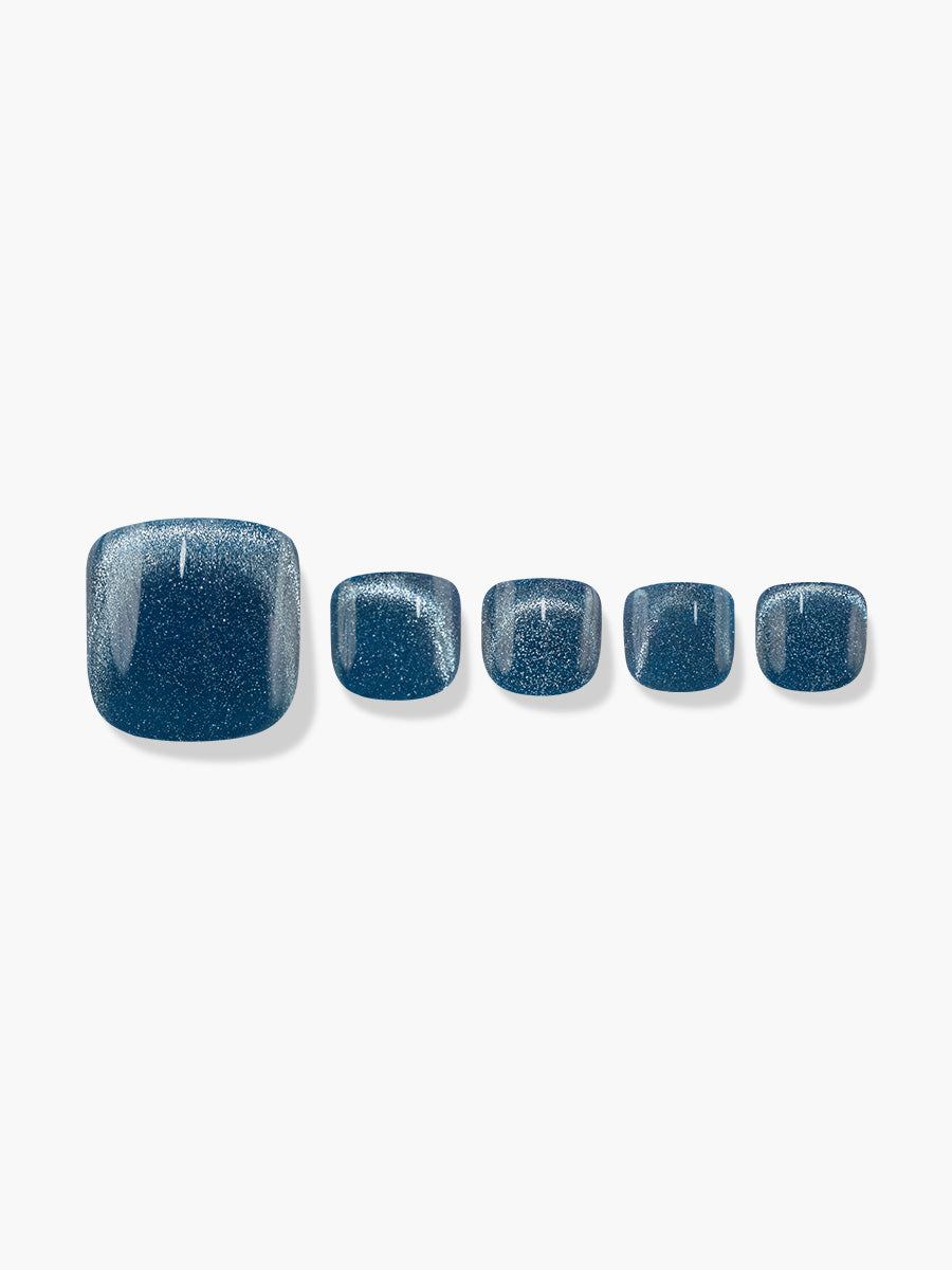 Finger Suit Ice Blue Pedi | 穿戴甲(腳甲)| Press On Pedicure