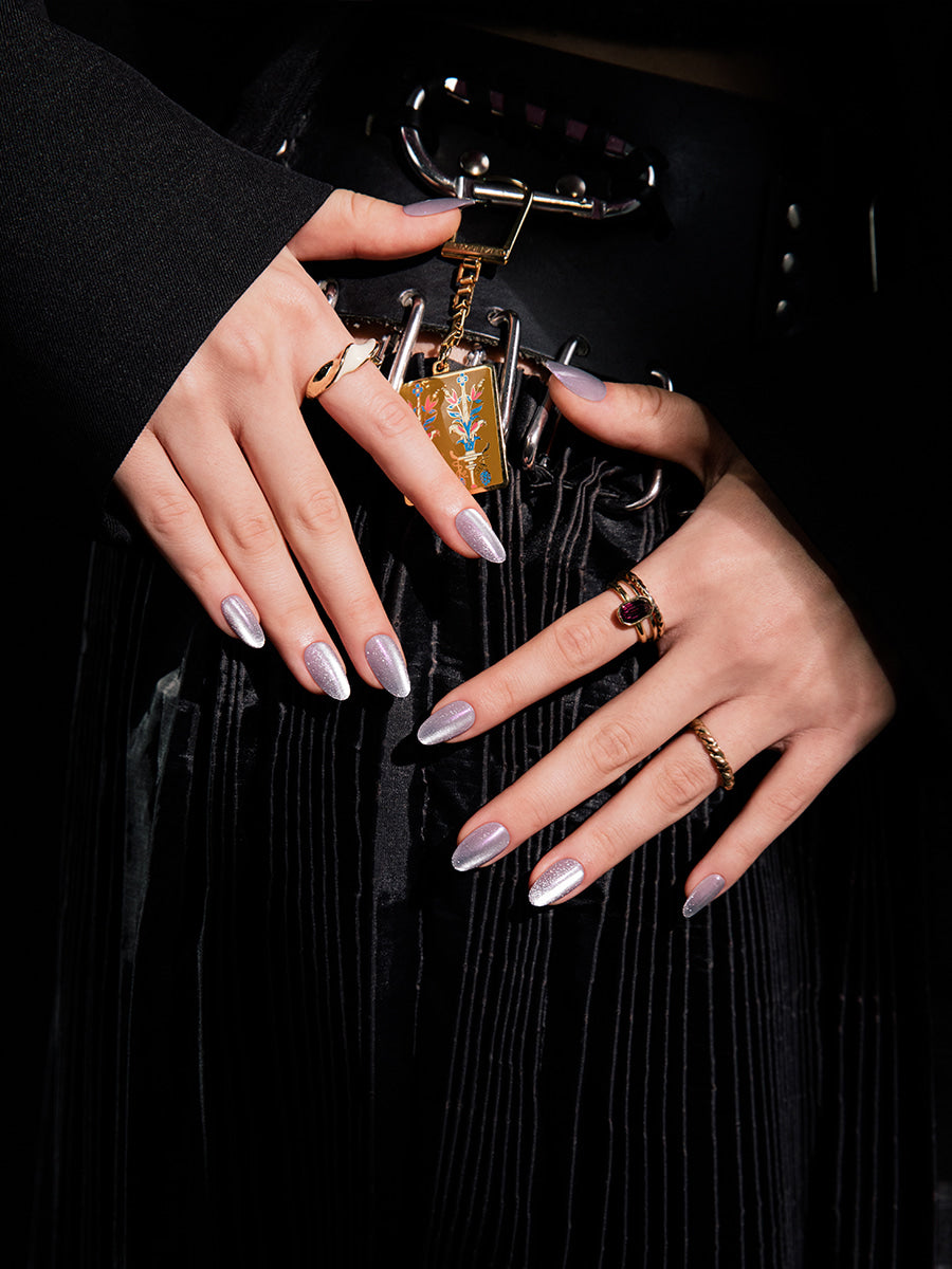 Finger Suit Indigo Flow Nail (Oval) | 穿戴甲| Press On Nail