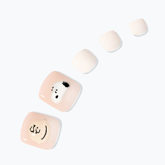 Dashing Diva Magic Press Pedicure- Jelly Snoopy | 穿戴甲(腳甲)| Press On Pedicure