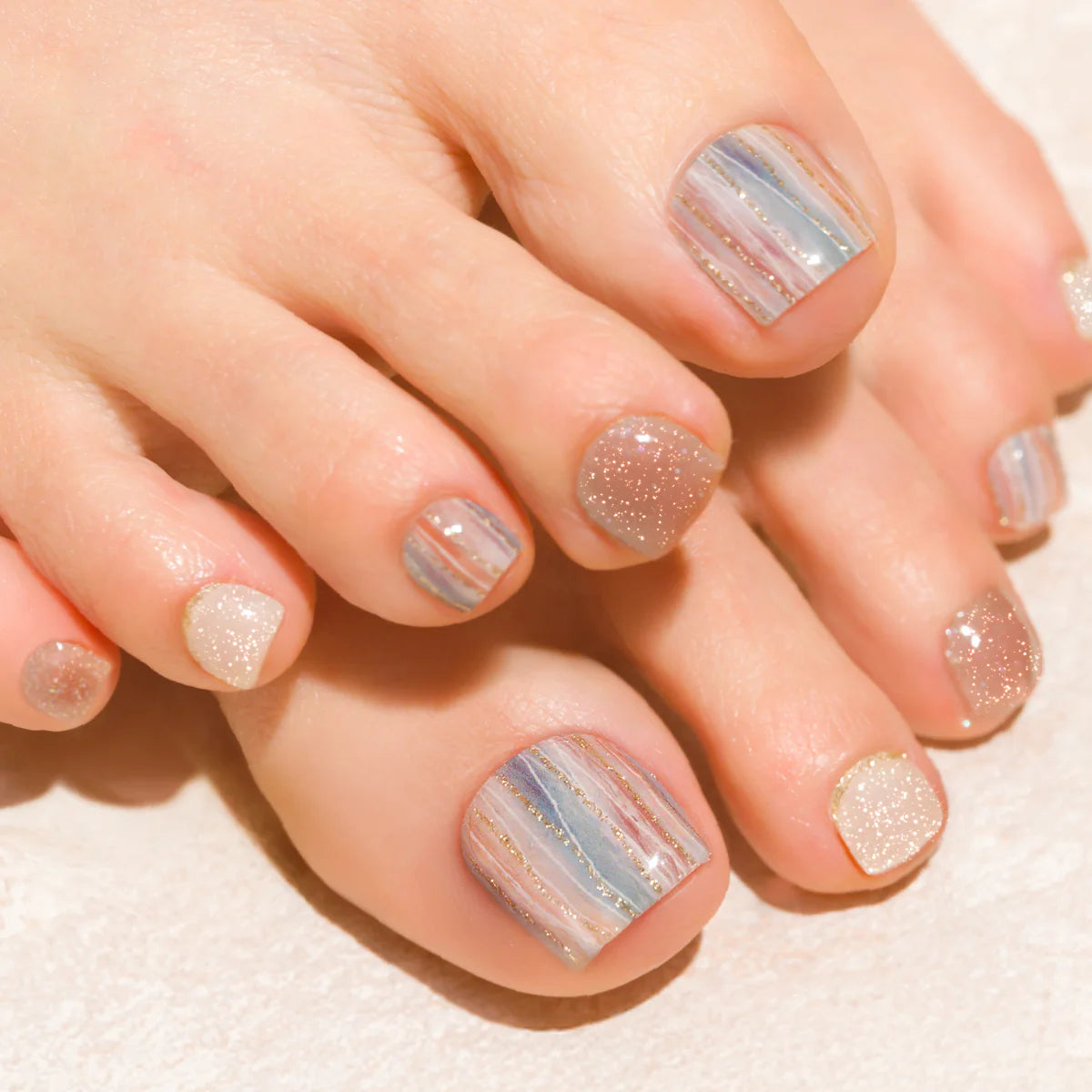 Gel Me1 Japan|L23 Luminous Sand|腳甲貼|Semi Cured Gel