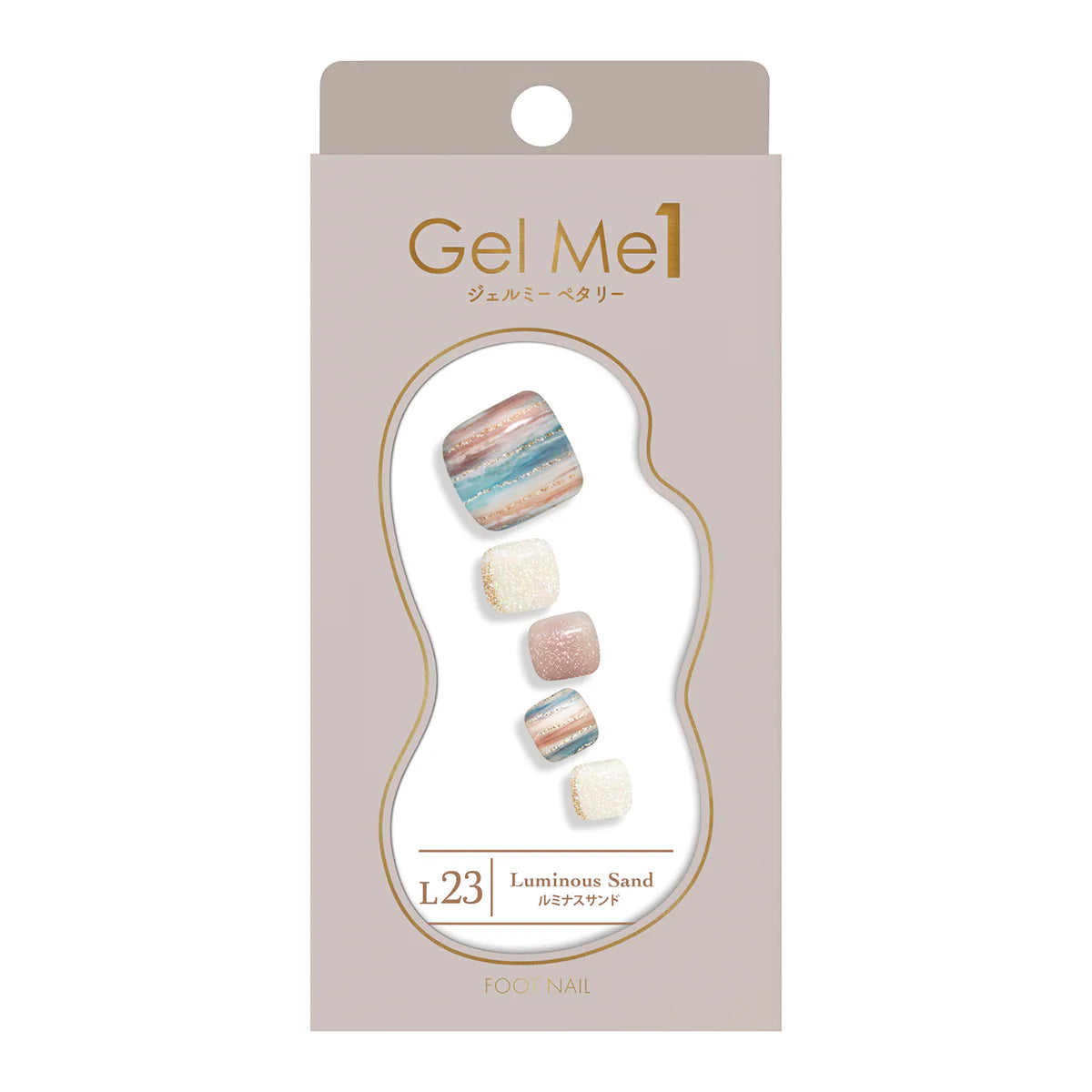 Gel Me1 Japan|L23 Luminous Sand|腳甲貼|Semi Cured Gel