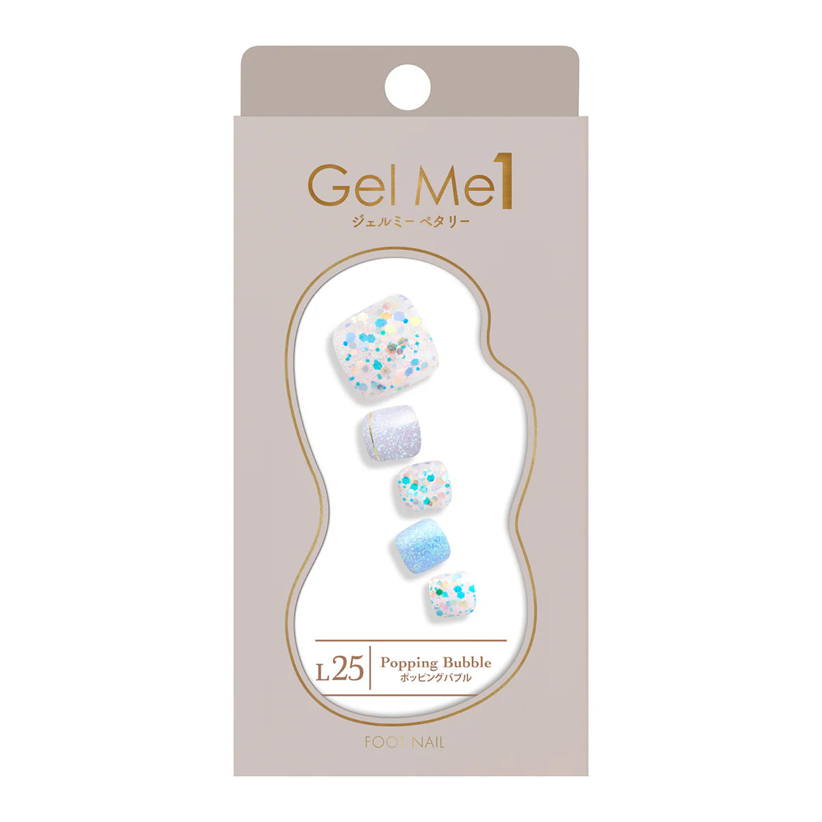 Gel Me1 Japan|L25 Popping Bubble|腳甲貼|Semi Cured Gel