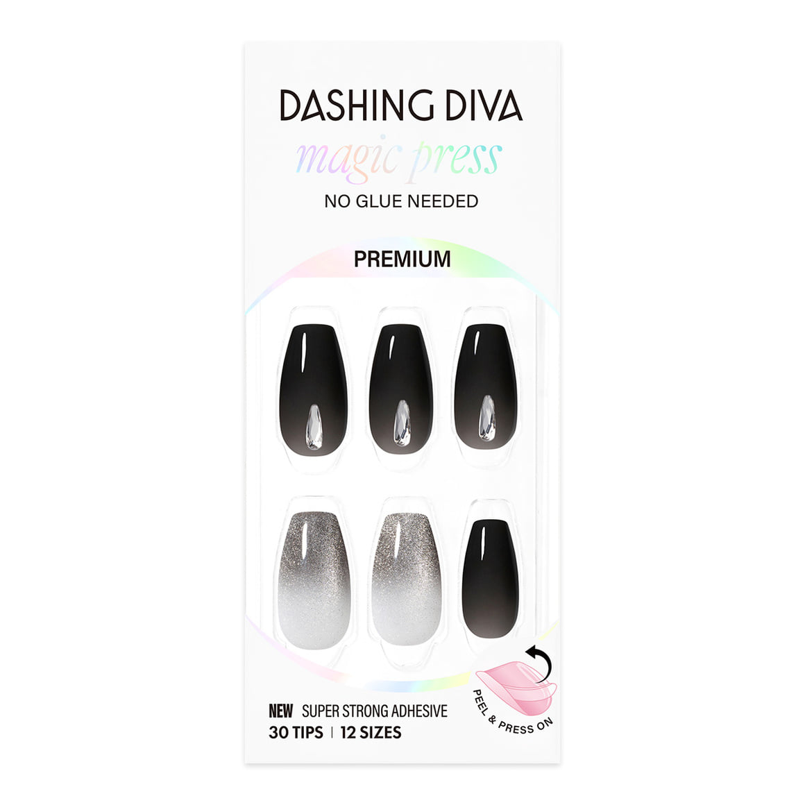 Dashing Diva Magic Press- Blackout (Coffin) | 穿戴甲| Press On Nail