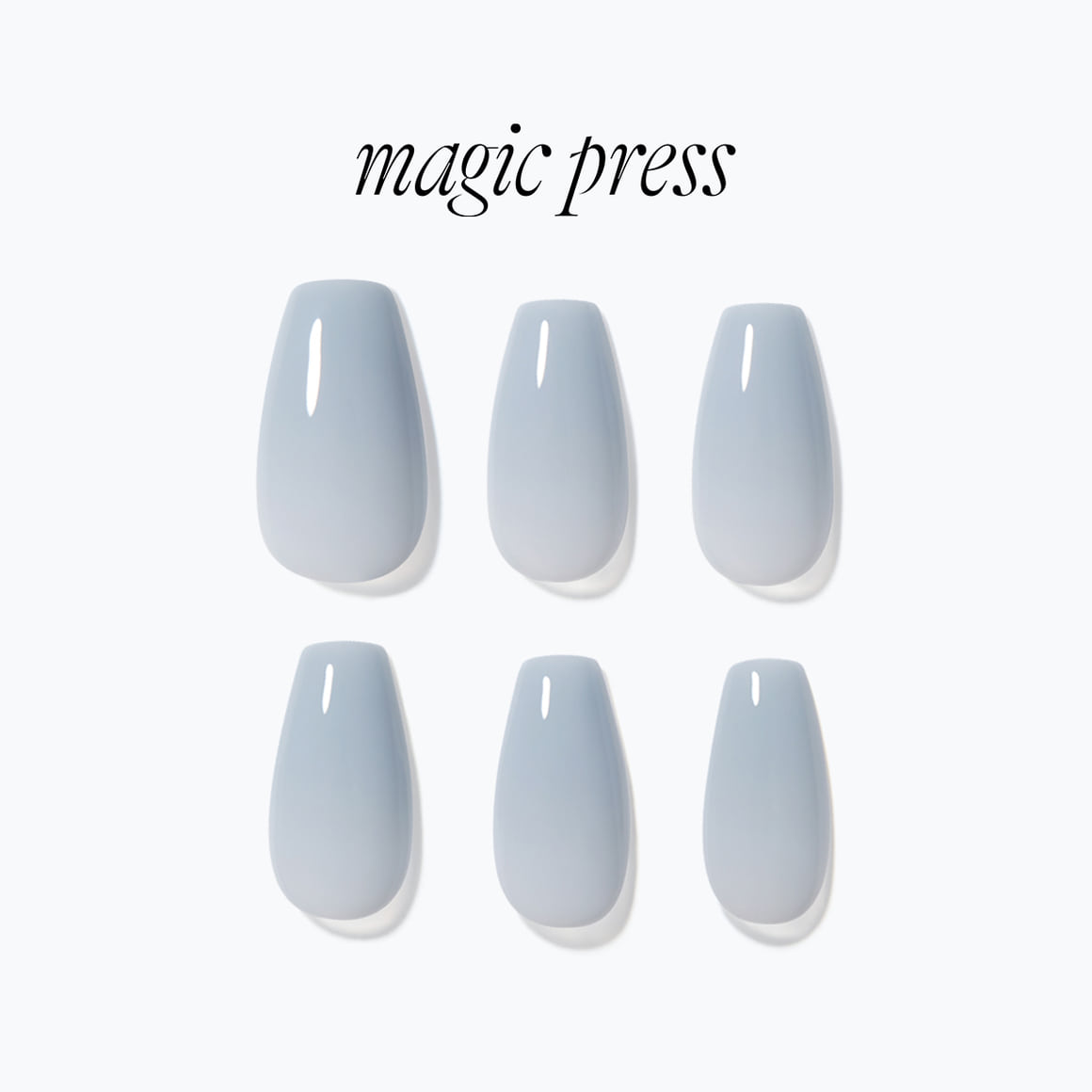 Dashing Diva Magic Press-Blue Gray (Coffin) | 穿戴甲| Press On Nail