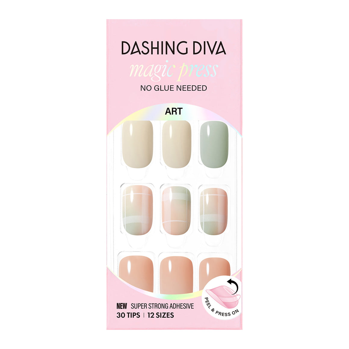 Dashing Diva Magic Press- Check Mute (Regular Round) | 穿戴甲| Press On Nail