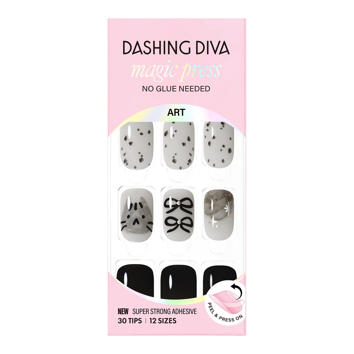 Dashing Diva Magic Press- Chic Cat (Regular Round) | 穿戴甲| Press On Nail