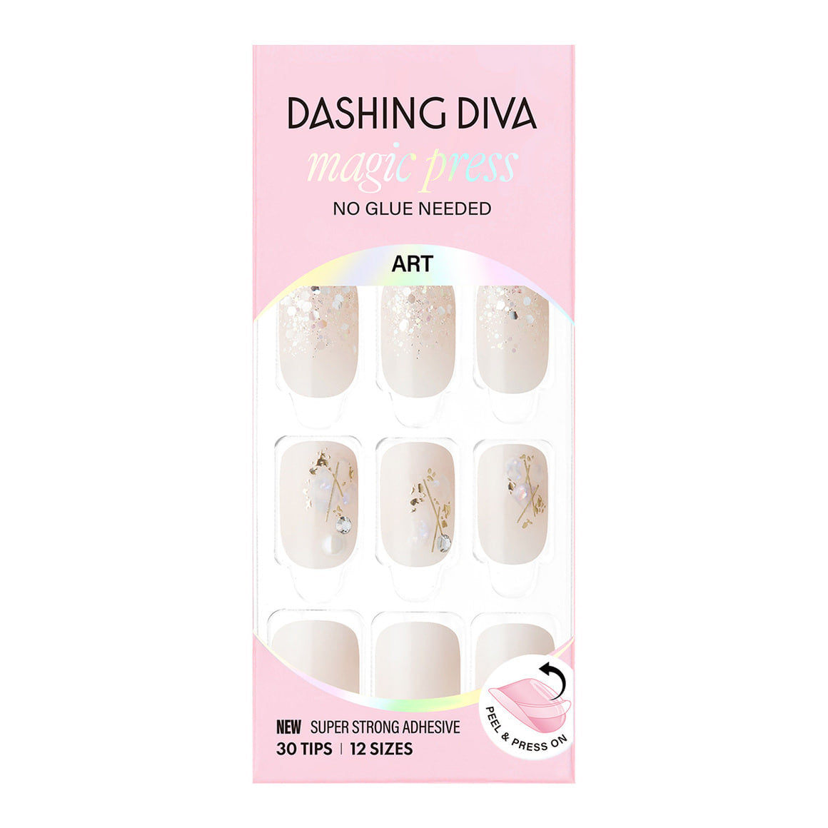 Dashing Diva Magic Press- Clear Shine (Regular Round) | 穿戴甲| Press On Nail