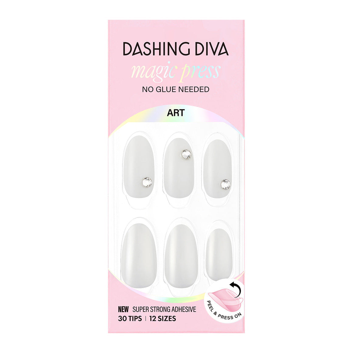 Dashing Diva Magic Press- Clear White (Almond) | 穿戴甲| Press On Nail
