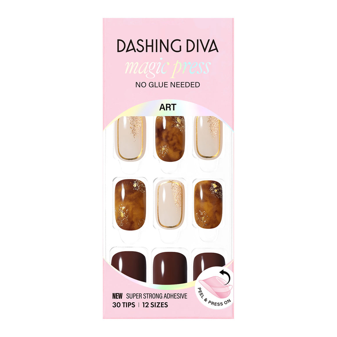Dashing Diva Magic Press- Deep Espresso (Regular Round) | 穿戴甲| Press On Nail