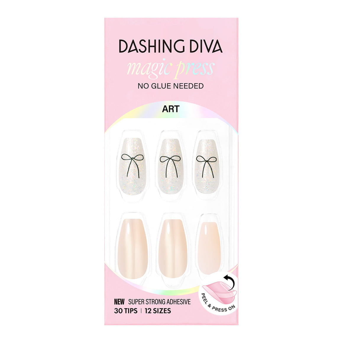 Dashing Diva Magic Press- Eternal Ribbon (Coffin) | 穿戴甲| Press On Nail