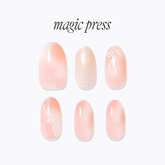 Dashing Diva Magic Press- Flowing Ribbon (Almond) | 穿戴甲| Press On Nail