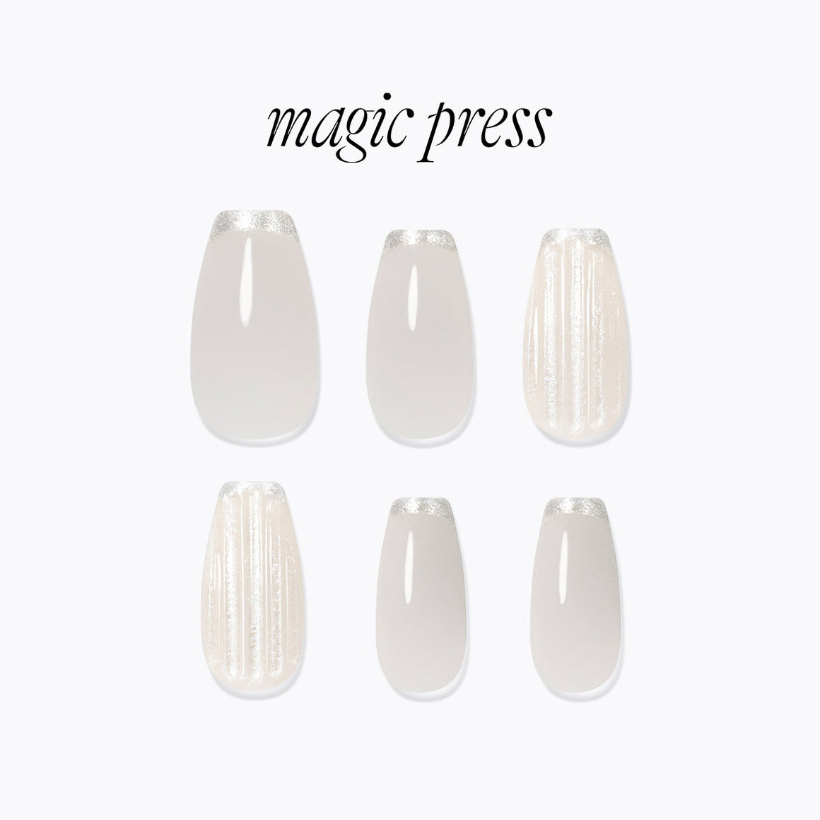 Dashing Diva Magic Press- Glass Gray (Coffin) | 穿戴甲| Press On Nail