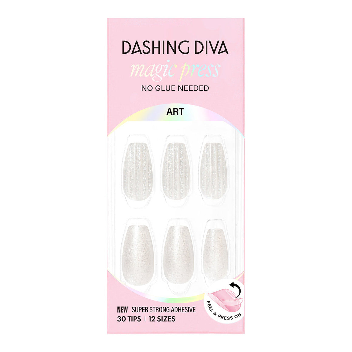 Dashing Diva Magic Press- Glass White (Coffin) | 穿戴甲| Press On Nail