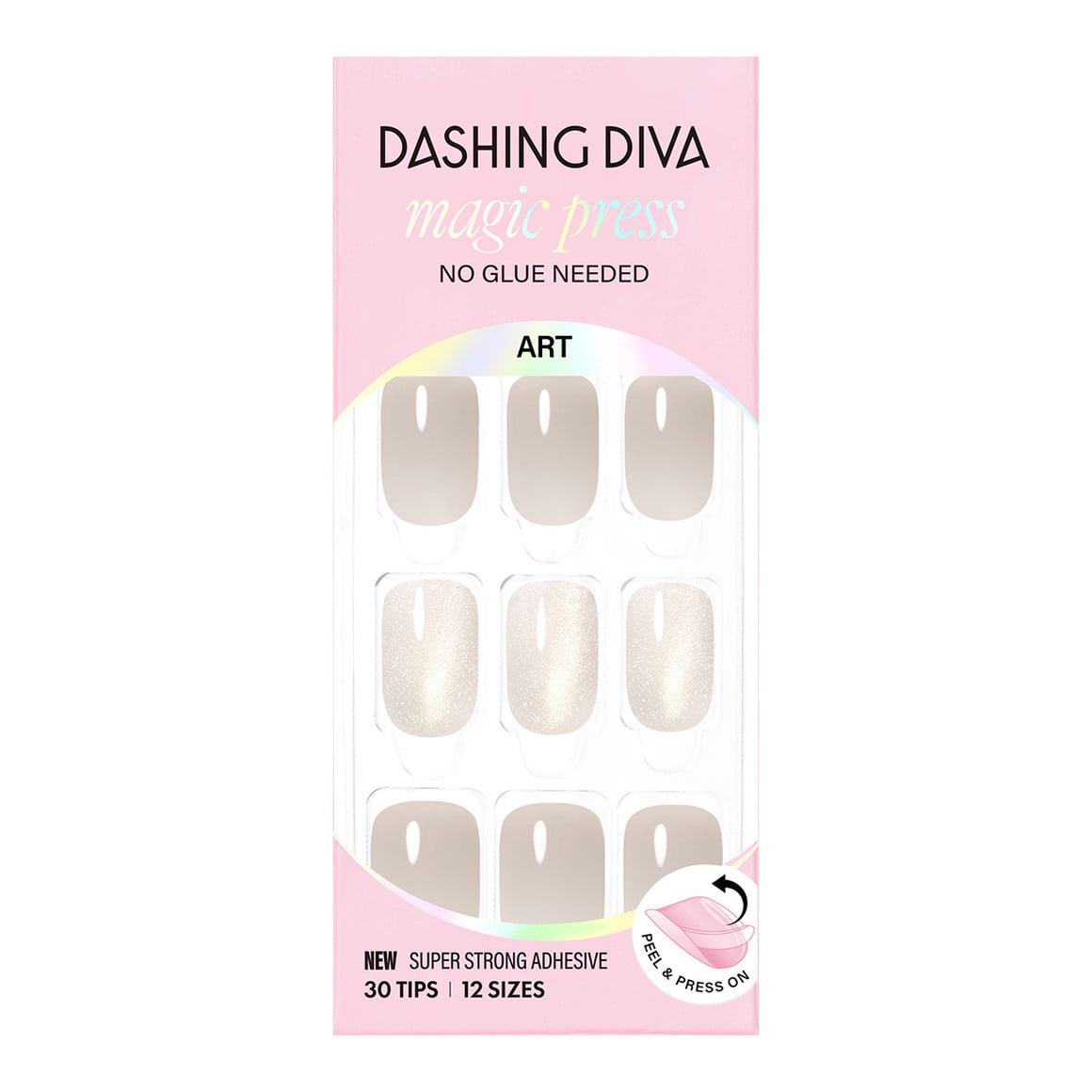 Dashing Diva Magic Press- Gleaming Gray (Regular Round) | 穿戴甲| Press On Nail