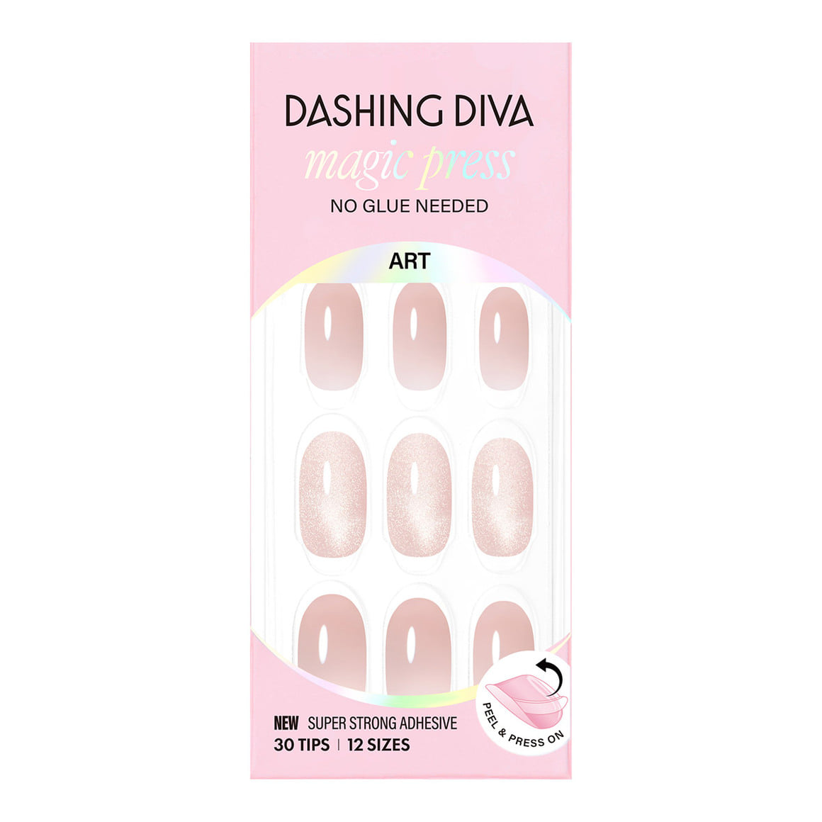 Dashing Diva Magic Press- Glimmering Pink (long oval) | 穿戴甲| Press On Nail