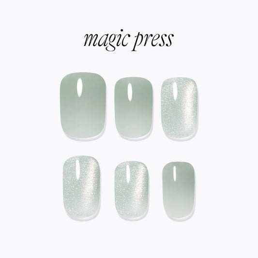 Dashing Diva Magic Press- Glimming Mint (Regular Round) | 穿戴甲| Press On Nail