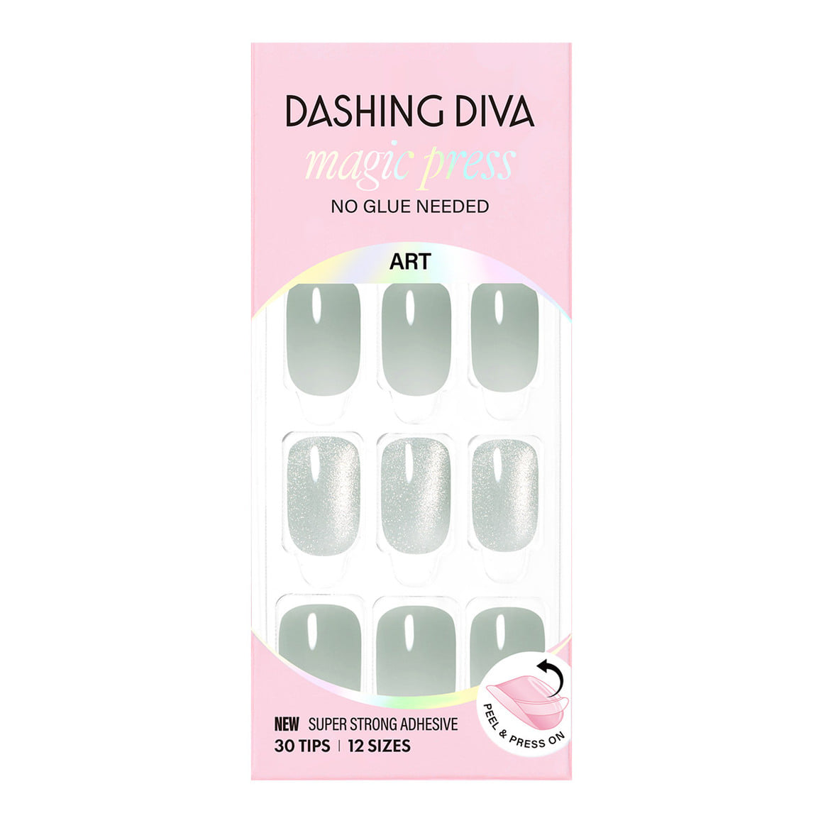 Dashing Diva Magic Press- Glimming Mint (Regular Round) | 穿戴甲| Press On Nail