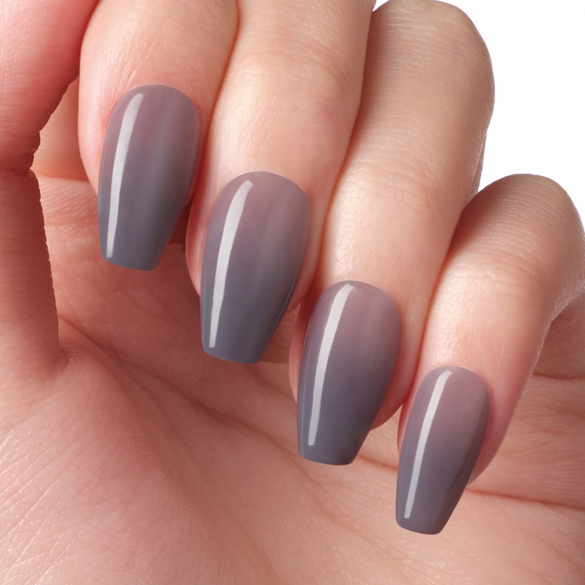 Dashing Diva Magic Press- Greyish Shade (Coffin) | 穿戴甲| Press On Nail
