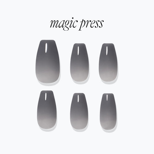 Dashing Diva Magic Press- Greyish Shade (Coffin) | 穿戴甲| Press On Nail