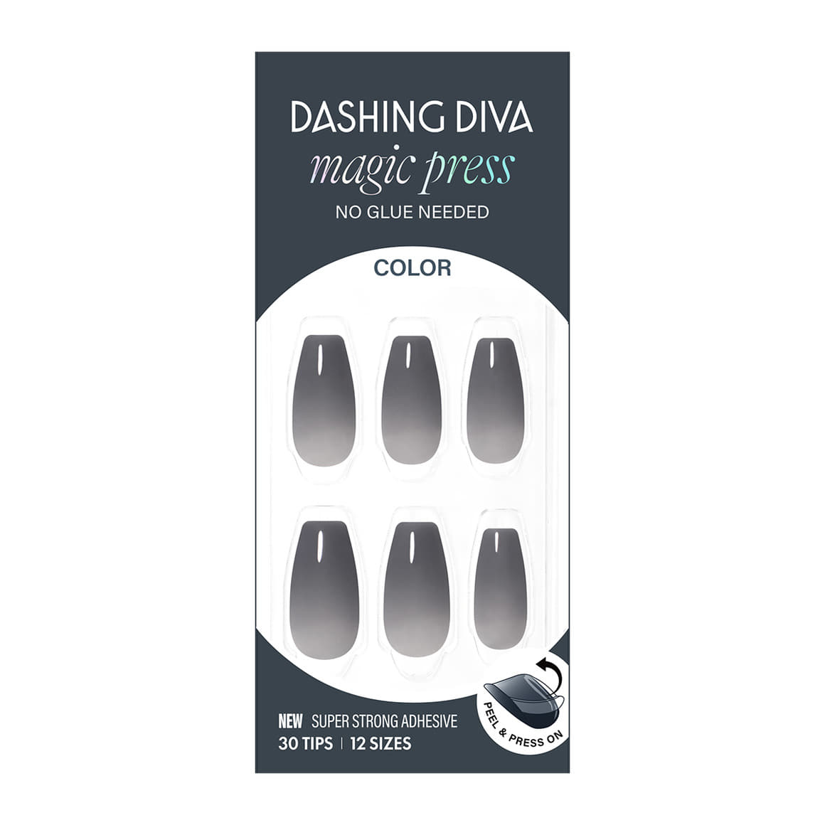 Dashing Diva Magic Press- Greyish Shade (Coffin) | 穿戴甲| Press On Nail