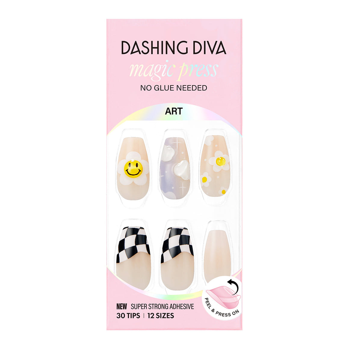 Dashing Diva Magic Press- Happy Cloud (Coffin) | 穿戴甲| Press On Nail