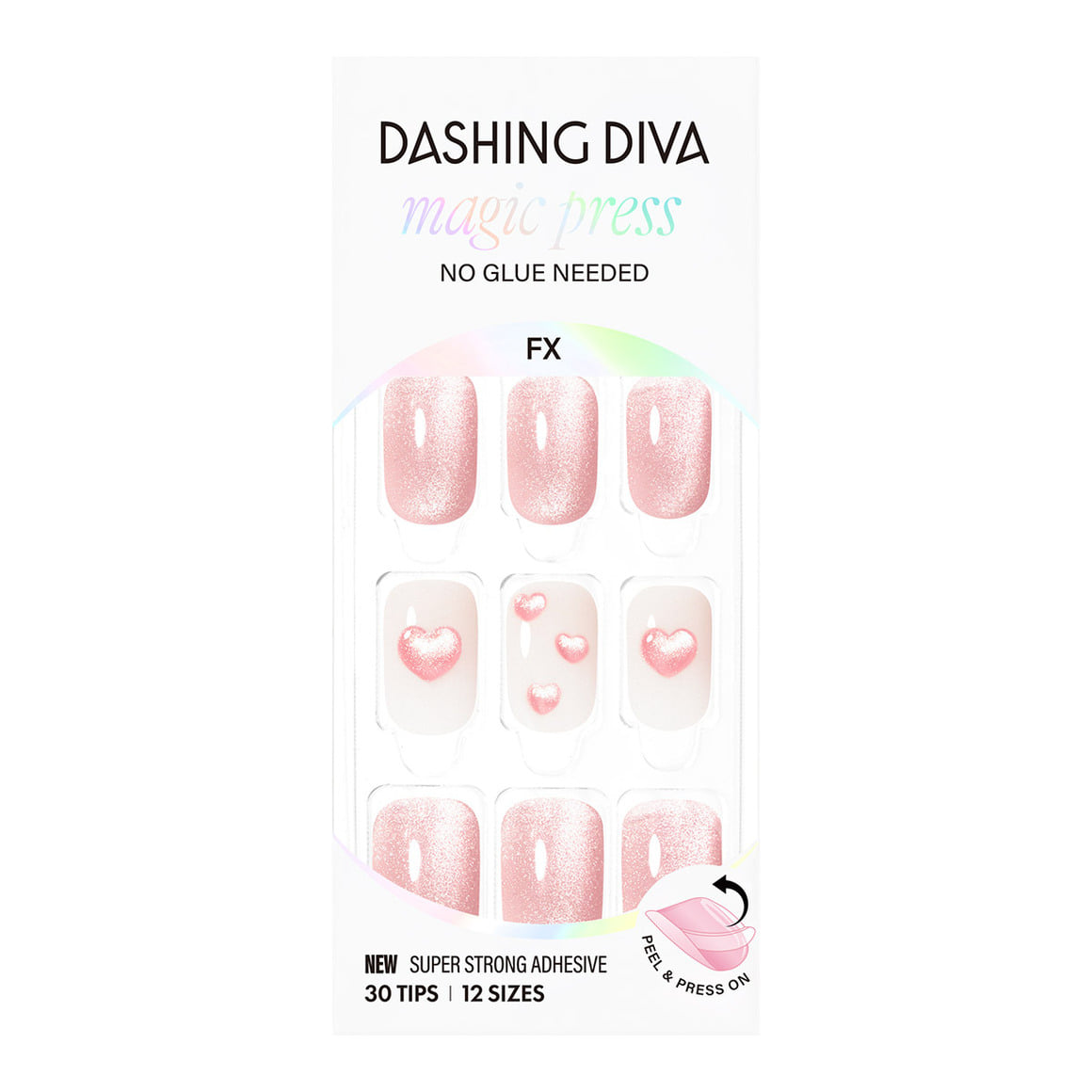 Dashing Diva Magic Press- Heart Jelly (Regular Round) | 穿戴甲| Press On Nail