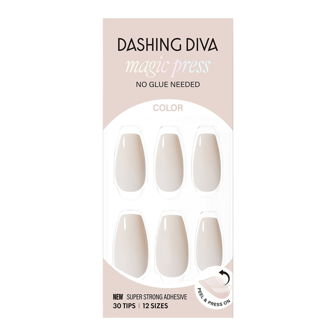 Dashing Diva Magic Press- Ivory (Coffin) | 穿戴甲| Press On Nail