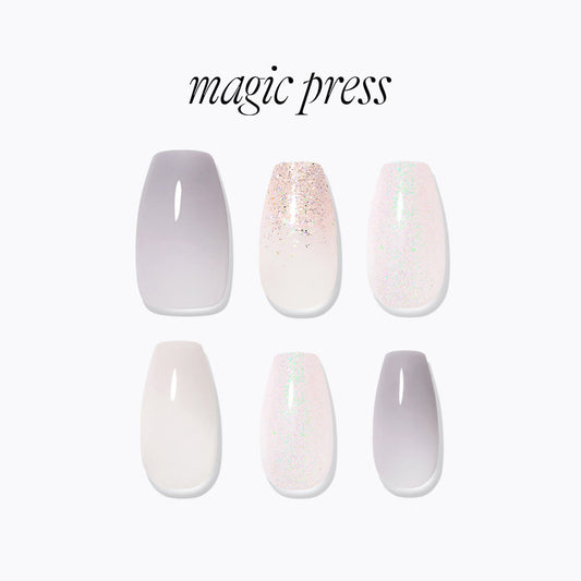 Dashing Diva Magic Press- Lavender Icing (Coffin) | 穿戴甲| Press On Nail
