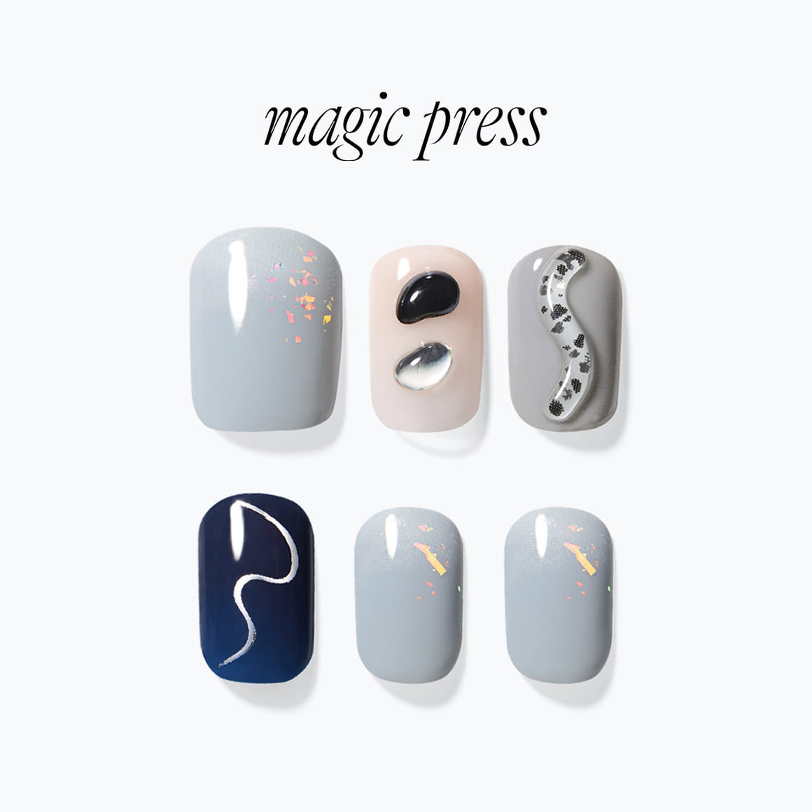 Dashing Diva Magic Press- Melting Blue (Regular Round) | 穿戴甲| Press On Nail