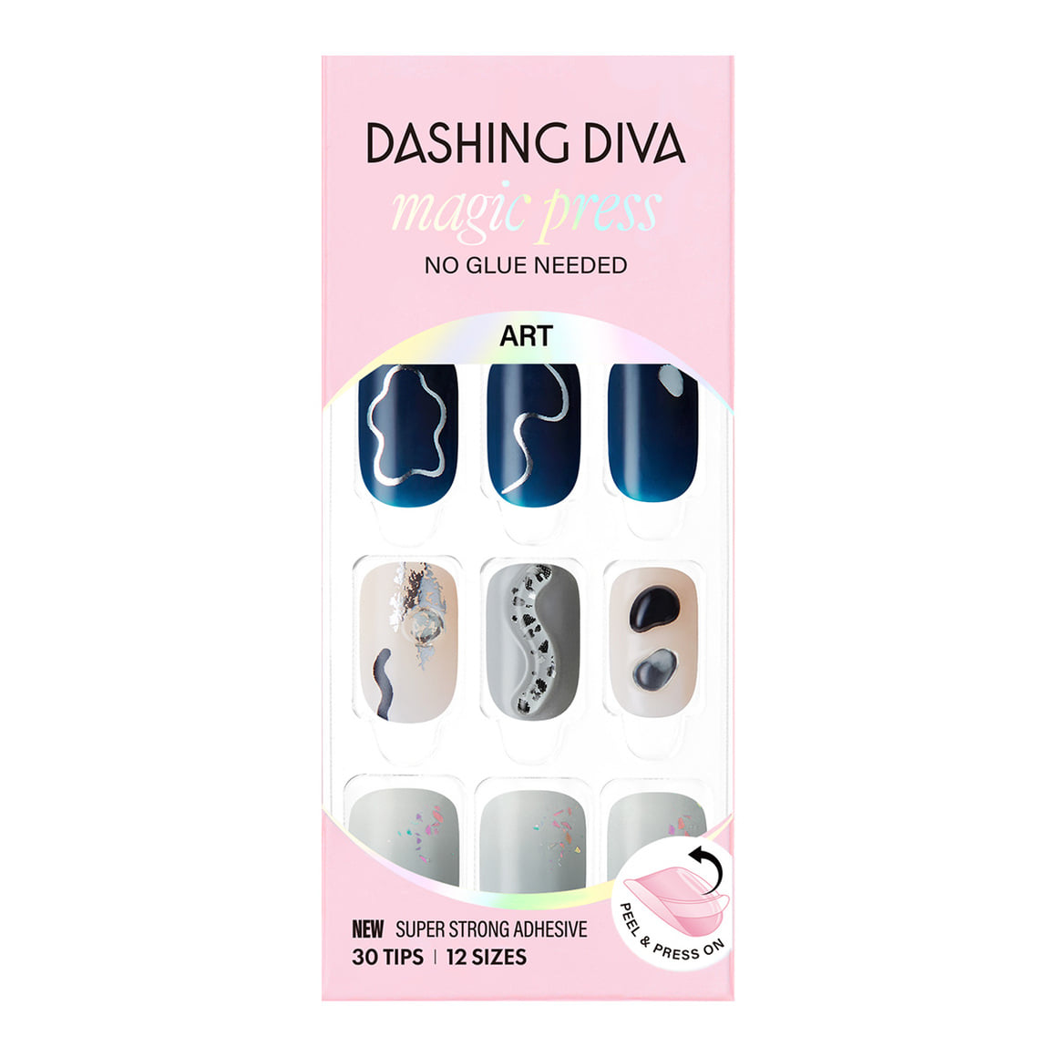 Dashing Diva Magic Press- Melting Blue (Regular Round) | 穿戴甲| Press On Nail