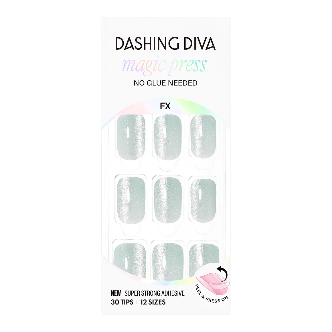Dashing Diva Magic Press- Mint Aurora (Regular Round) | 穿戴甲| Press On Nail