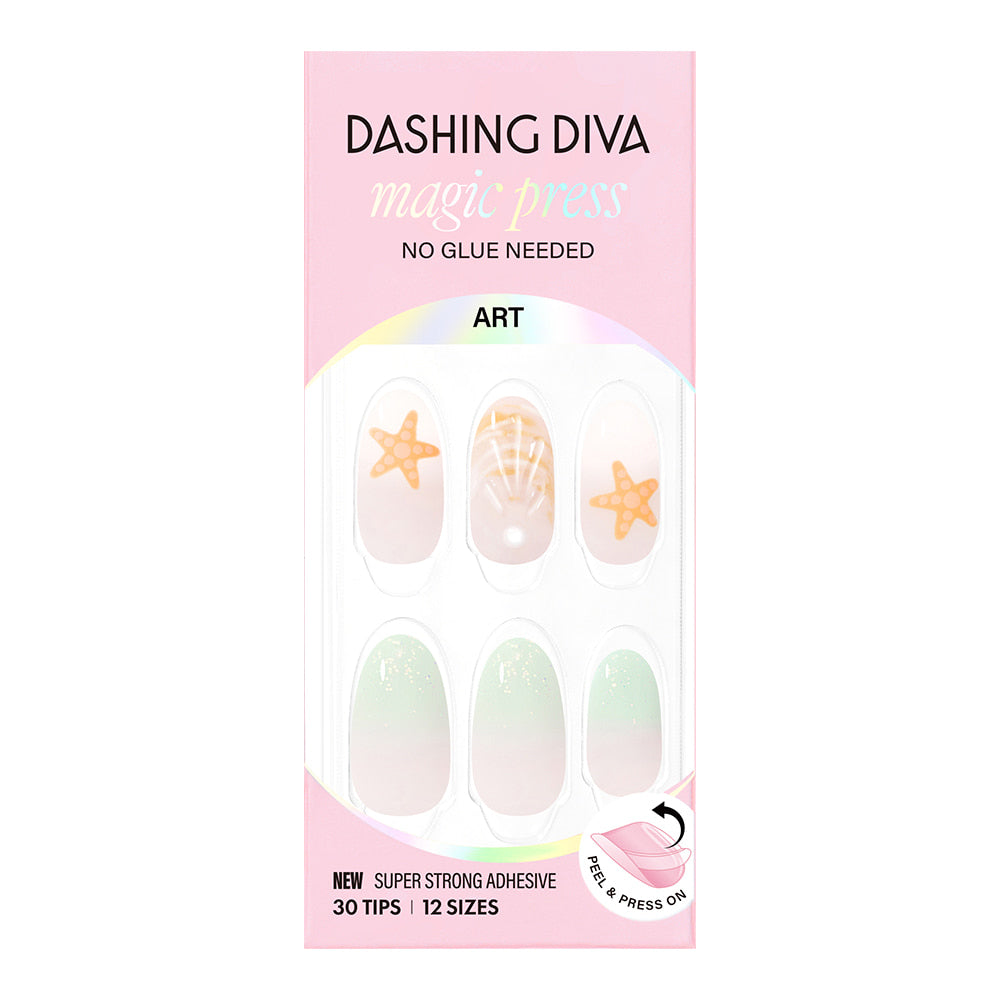 Dashing Diva Magic Press- Ocean Glow (Almond) | 穿戴甲| Press On Nail