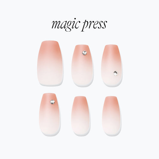 Dashing Diva Magic Press- Pig Beige (Coffin) | 穿戴甲| Press On Nail