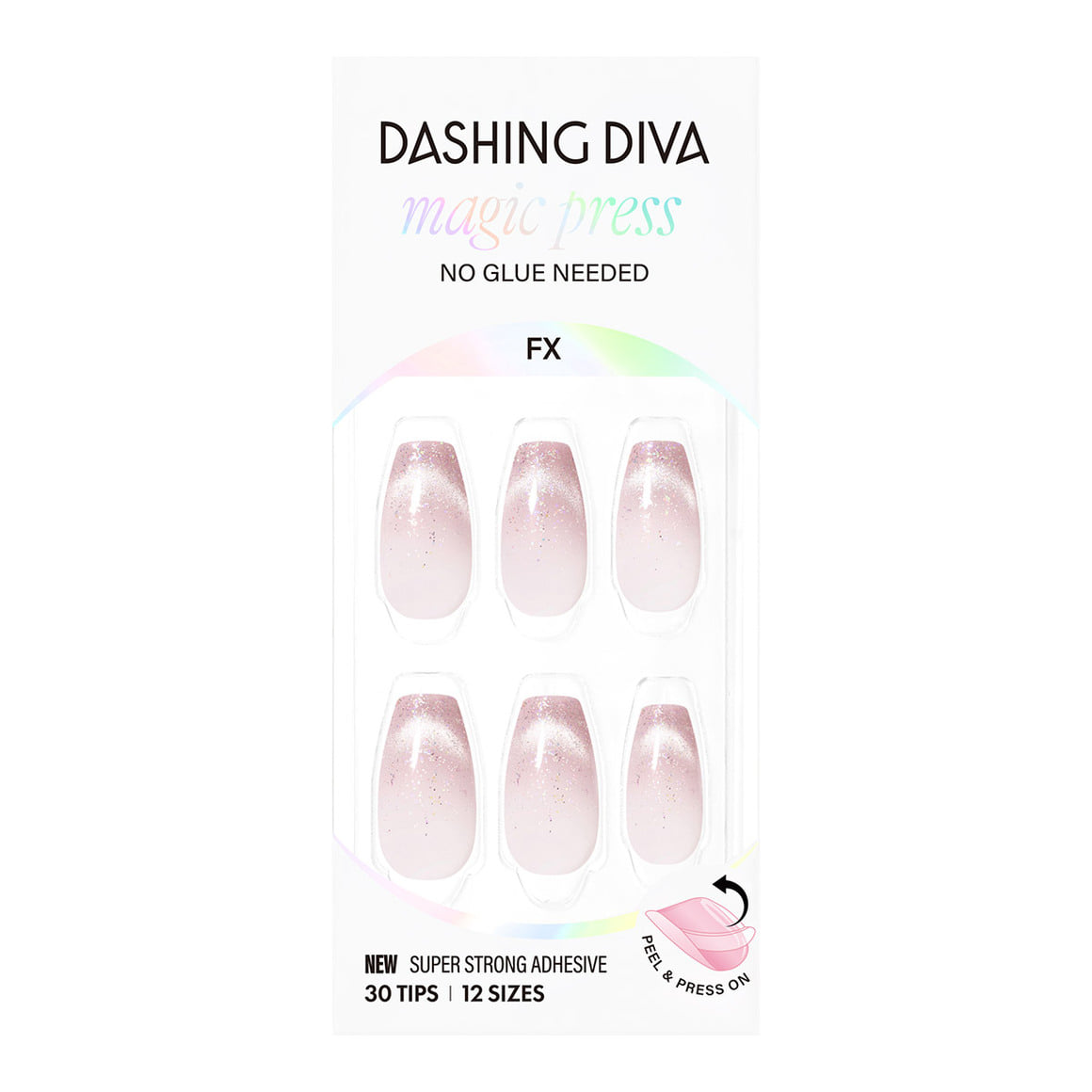 Dashing Diva Magic Press- Pink Flash (Coffin) | 穿戴甲| Press On Nail