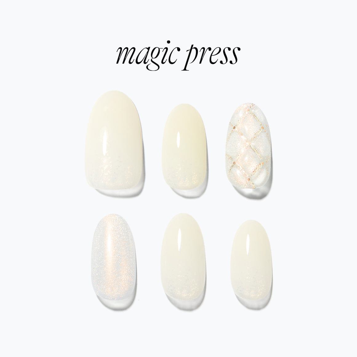 Dashing Diva Magic Press- Shimmer Quilting (Almond) | 穿戴甲| Press On Nail