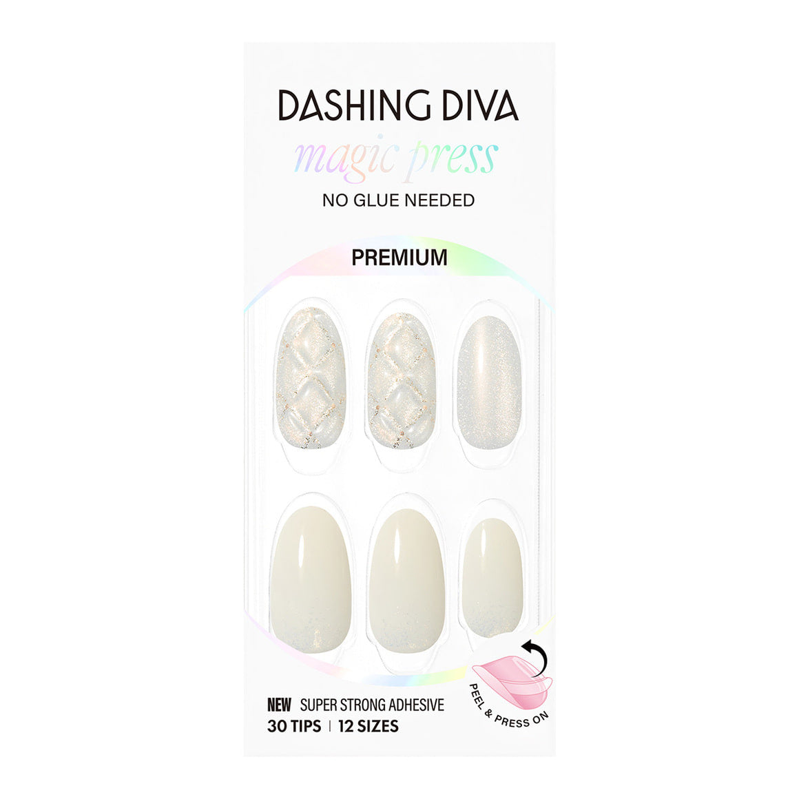 Dashing Diva Magic Press- Shimmer Quilting (Almond) | 穿戴甲| Press On Nail