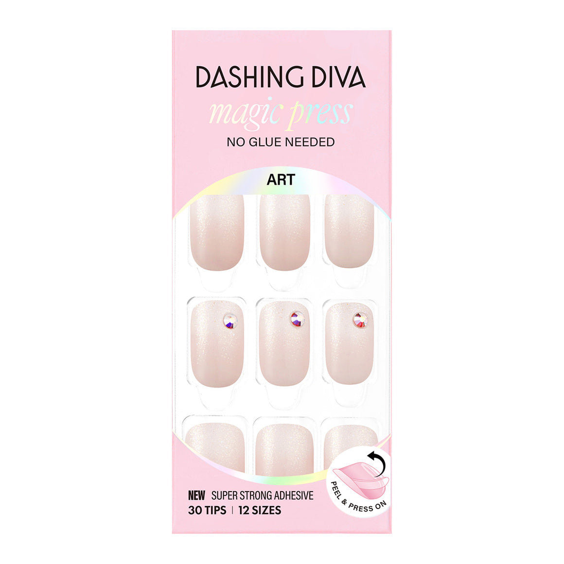 Dashing Diva Magic Press- Shining White (Regular Round) | 穿戴甲| Press On Nail