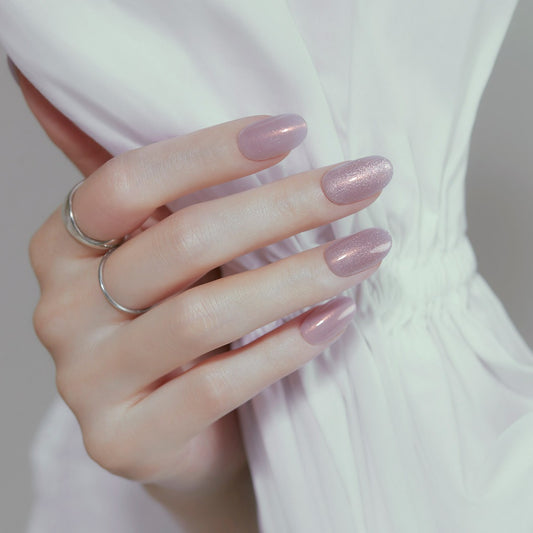 Dashing Diva Magic Press- Silk Violet (long oval) | 穿戴甲| Press On Nail