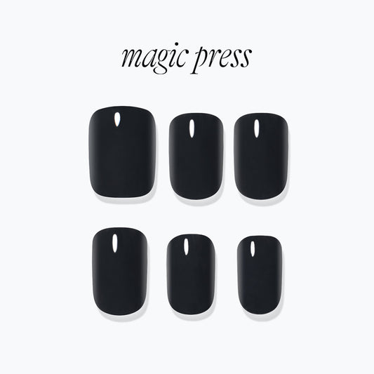 Dashing Diva Magic Press- Steady Black (Regular Round) | 穿戴甲| Press On Nail